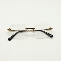 9five ナインファイブ CLARITY LITE 24k Gold Clear Lens Glasses　クラリティーライト / 24Kゴールド / 透明レンズ / リムレス / ツーポイント