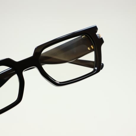 9five ナインファイブ LOCKS ロックス Black & 24k Gold Clear Lens Glasses
