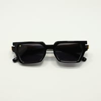 9five ナインファイブ LOCKS ロックス Black & 24k Gold Black Lens Glasses