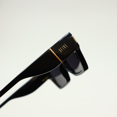 9five ナインファイブ LOCKS ロックス Black & 24k Gold Black Lens Glasses