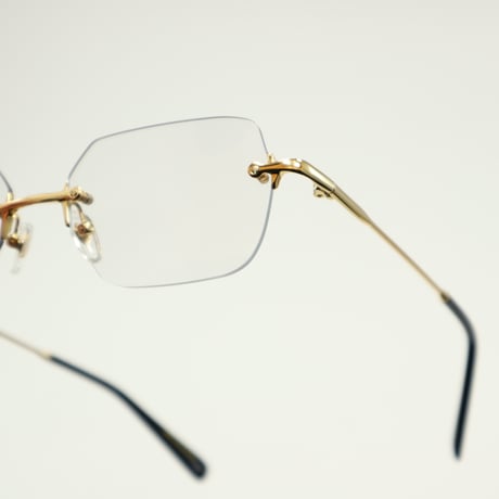 9five ナインファイブ CLARITY LITE 24k Gold Clear Lens Glasses　クラリティーライト / 24Kゴールド / 透明レンズ / リムレス / ツーポイント