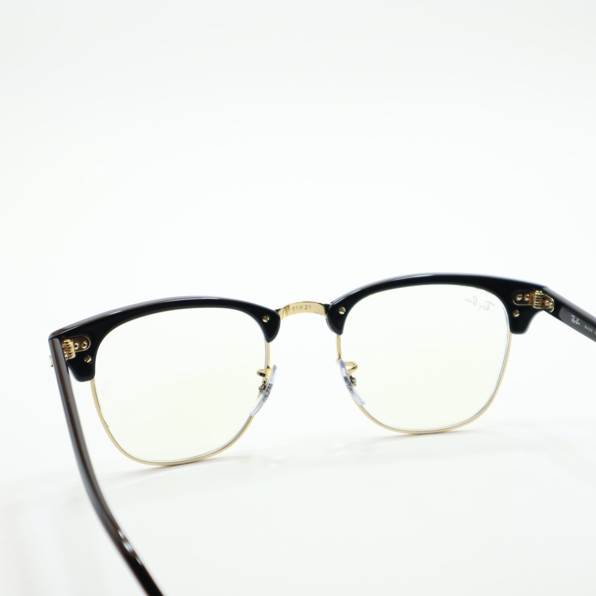 RayBan クラブマスター ORB3016 Ray-Ban RB3016 Clubmaster Classic L (51 - 21) with Black lenses