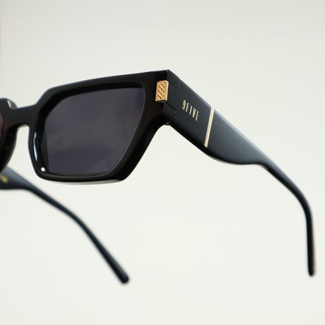9five ナインファイブ LOCKS ロックス Black & 24k Gold Black Lens Glasses