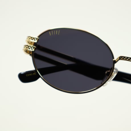 9five ナインファイブ LOTUS ロータスBlack & 24k Gold Sunglasses 　ロータス / ブラック24Kゴールド / サングラス / ナインファイブ
