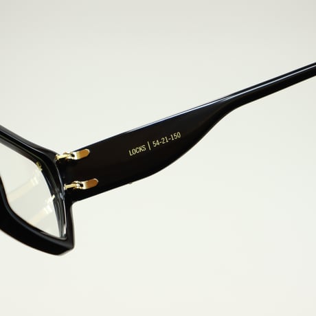 9five ナインファイブ LOCKS ロックス Black & 24k Gold Clear Lens Glasses