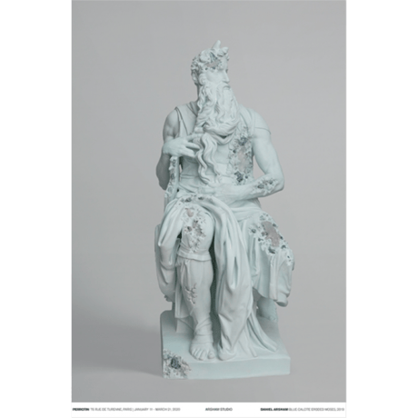 Daniel Arsham Blue Calcite Eroded Moses サイン入りポスター