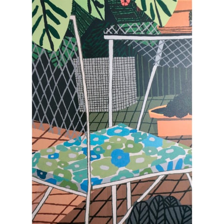 Jonas Wood - Landscape Pot with Flower Chair