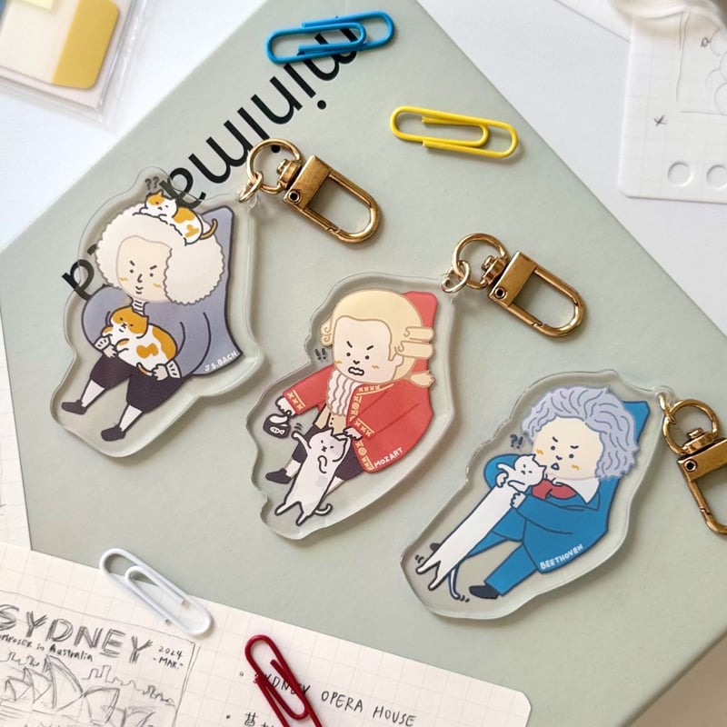 モーツァルト】アクリルキーホルダー ｜音楽雑貨 | Some Music Design