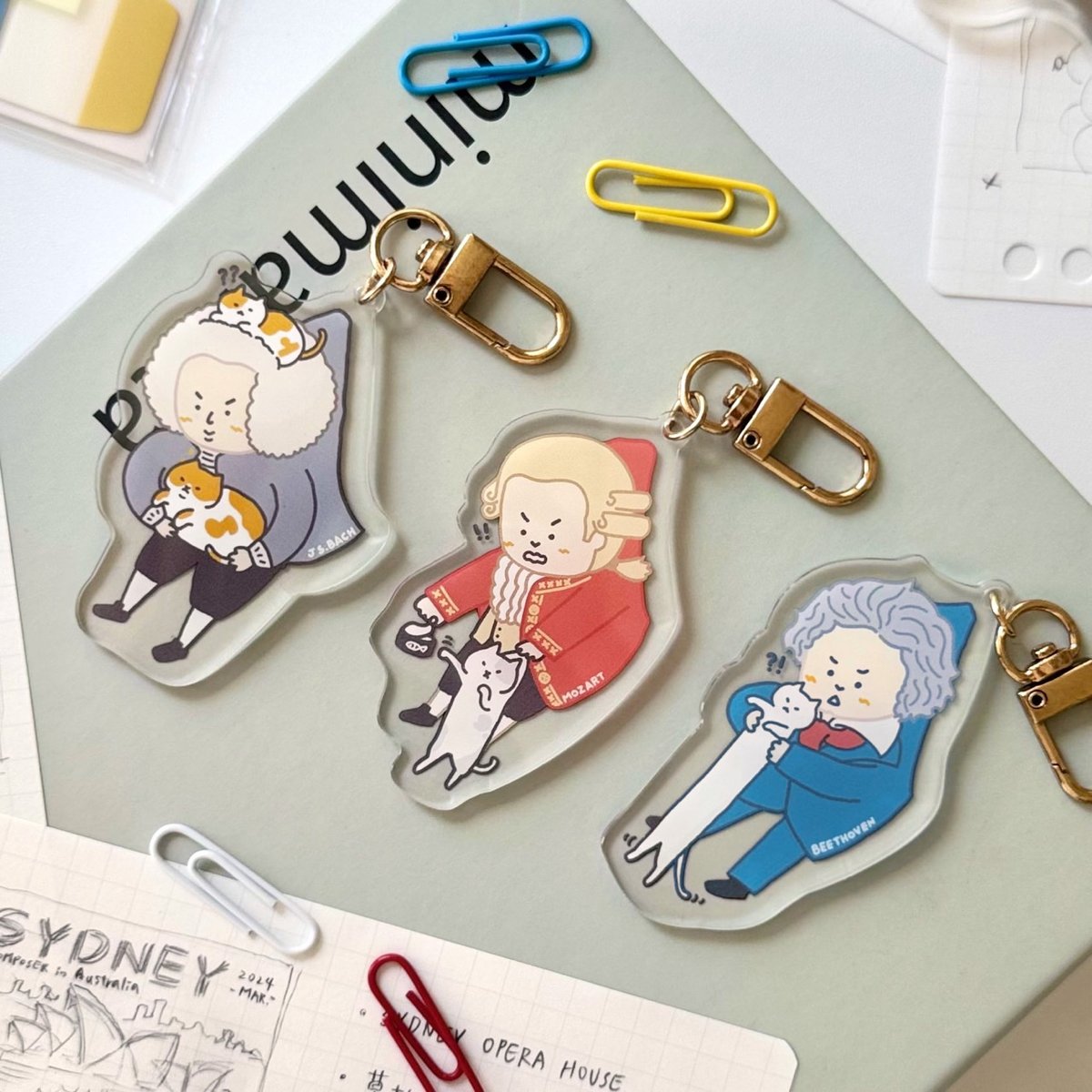 モーツァルト】アクリルキーホルダー ｜音楽雑貨 | Some Music Design