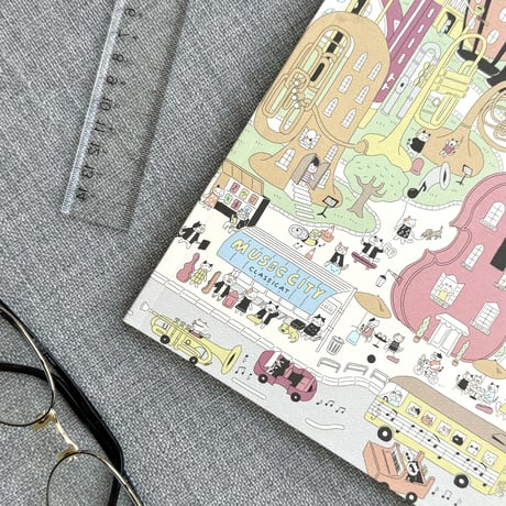 【音楽都市】横罫線ノート｜音楽雑貨