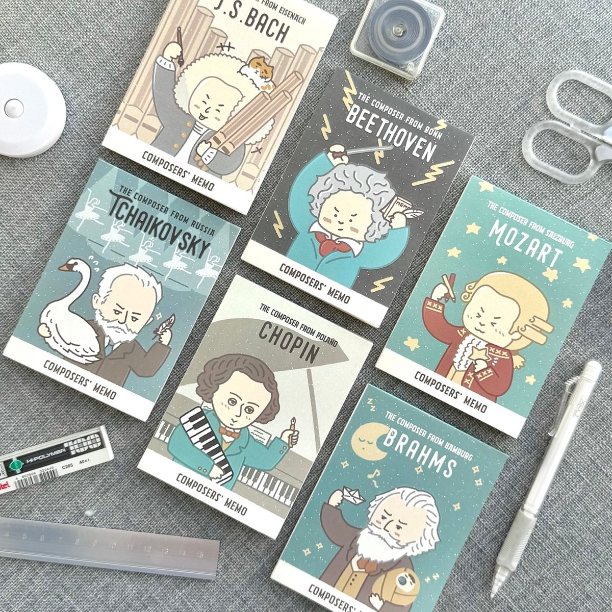 音楽テーマ メモ用紙・文房具セット 音楽テーマ メモ用紙・文房具セット