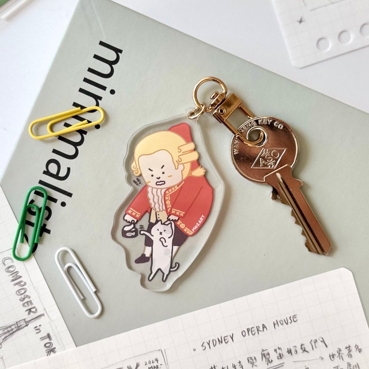 モーツァルト】アクリルキーホルダー ｜音楽雑貨 | Some Music Design