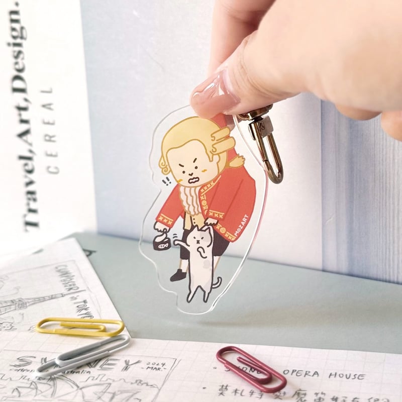 モーツァルト】アクリルキーホルダー ｜音楽雑貨 | Some Music Design