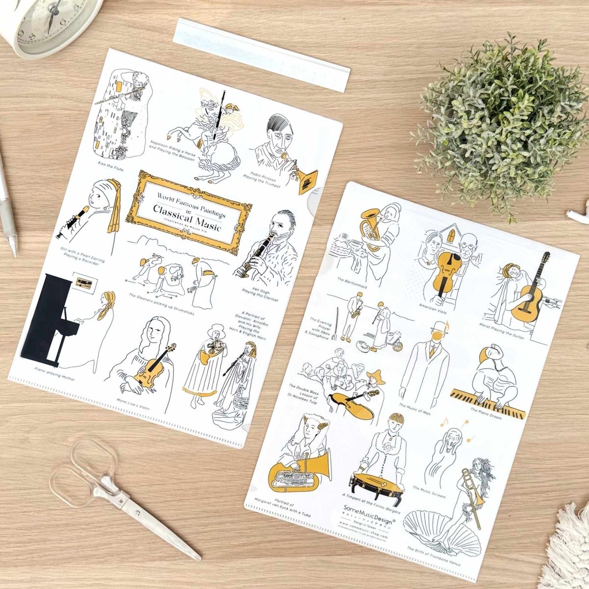 名画とクラシック音楽】クリアファイル｜音楽雑貨 | Some Music Design