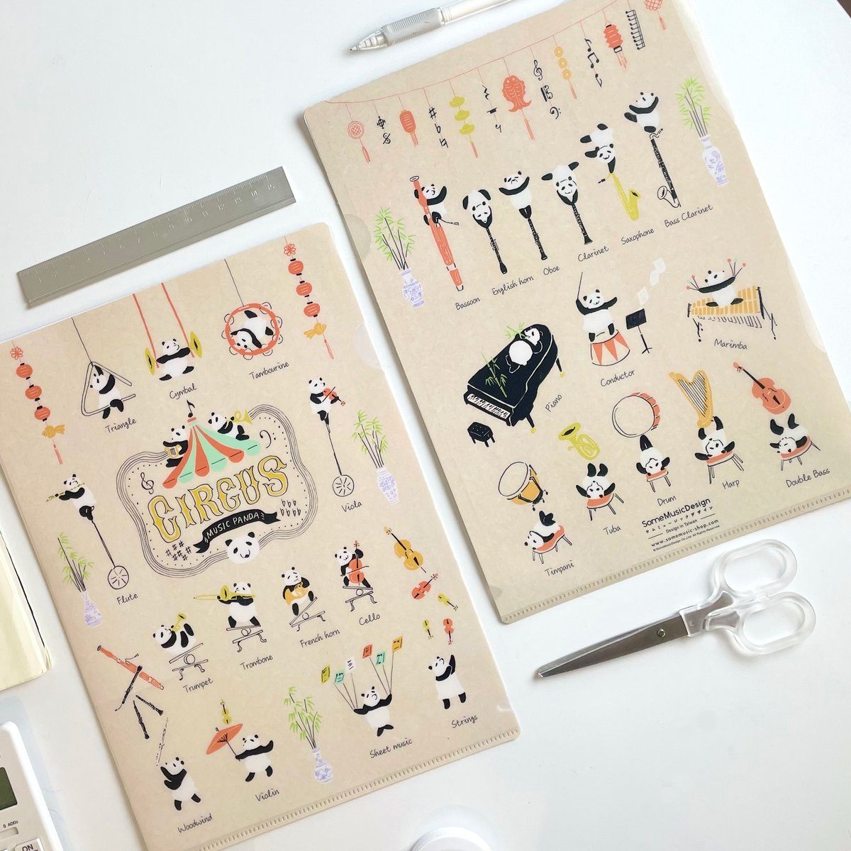 パンダ　ミニクリアファイル　他 dearbear_b1101602