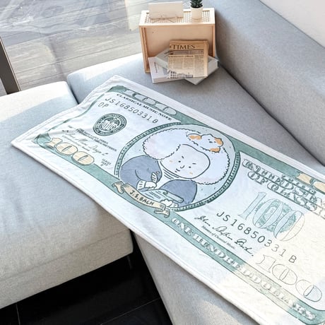 【バッハ紙幣】フランネル ブランケット｜音楽雑貨