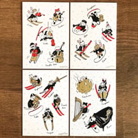 クラシックキャット四季はがき－冬(4枚入り)｜音楽雑貨