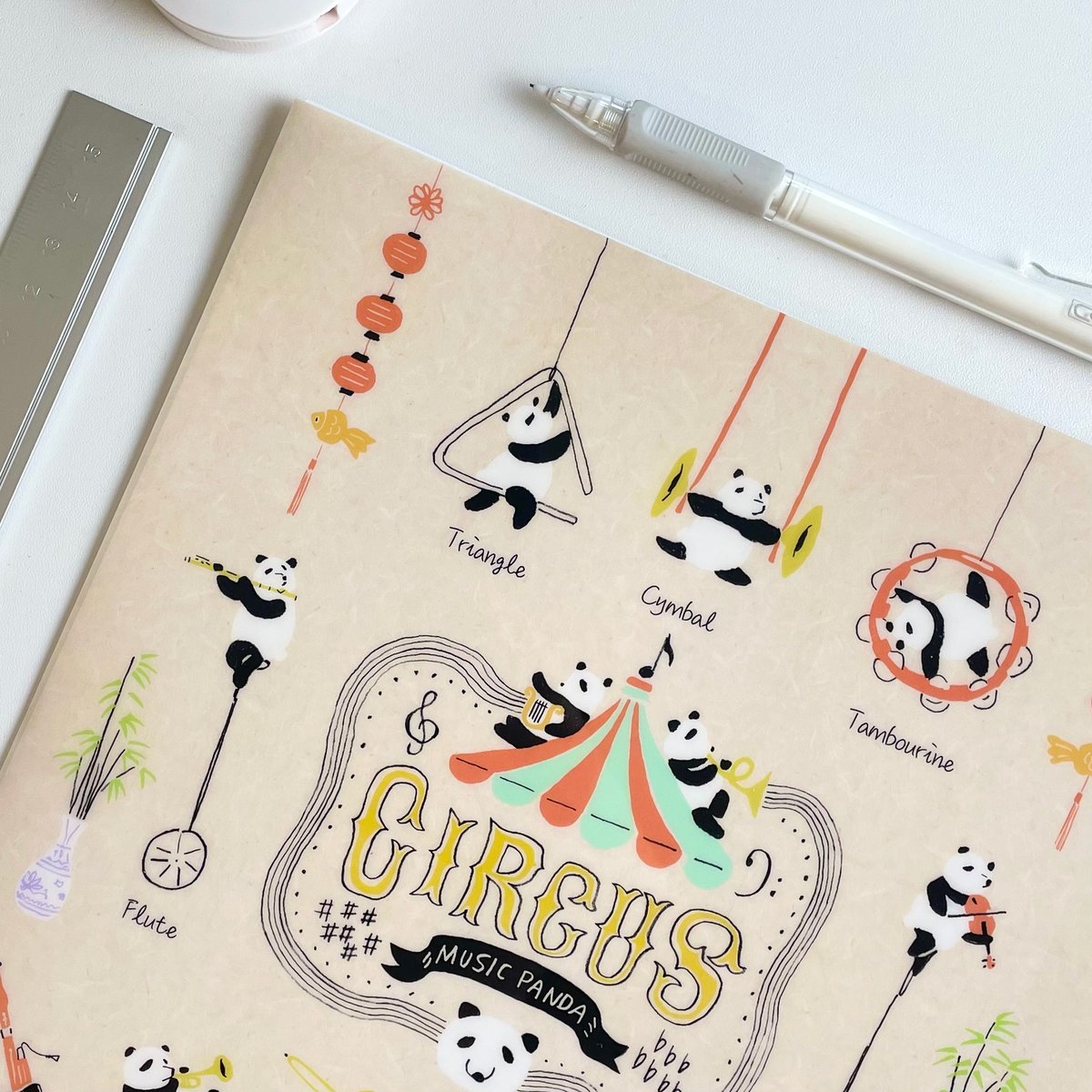 音楽パンダ】クリアファイル｜音楽雑貨 | Some Music Design｜音楽雑貨