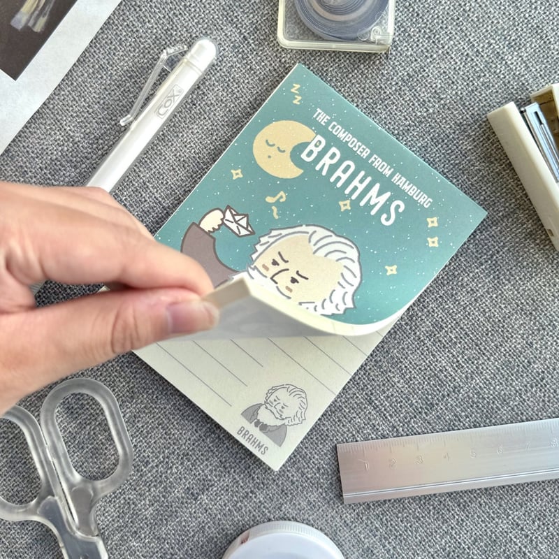 ブラームス】メモ帳｜音楽雑貨 | Some Music Design｜音楽雑貨ブランド