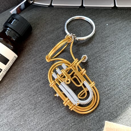 楽器ワイヤーキーホルダー - ユーフォニアム｜音楽雑貨