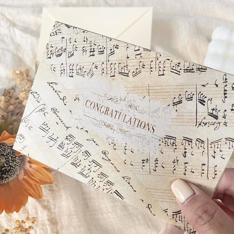 【Congratulations】祝福カード｜音楽雑貨