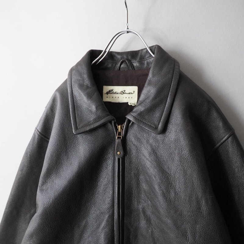 t*u様 90s Eddie Bauer real leather car co 90s Eddie Bauer leather jacket/unisex | used se