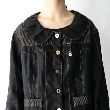 made in Italy 100% linen design light jacket