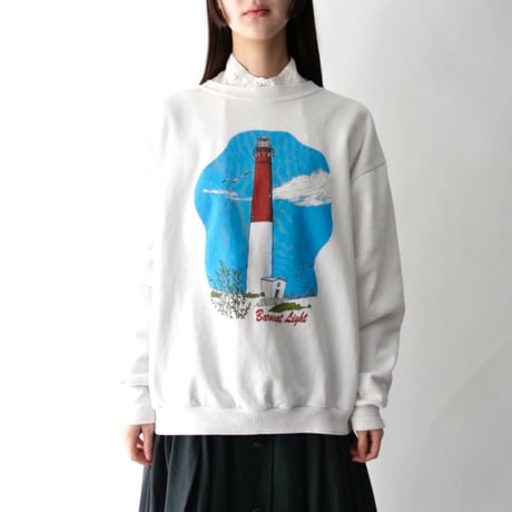 80's〜USA lighthouse print sweat/unisex