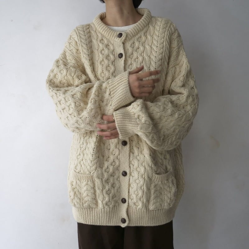 vintage made in Ireland pure new wool hand knit...