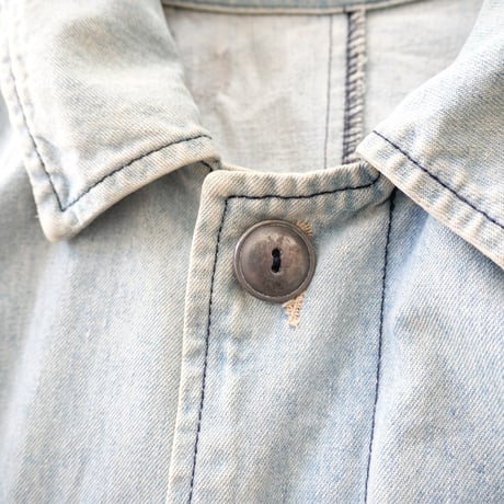 vintage made in Italy denim long coat/unisex