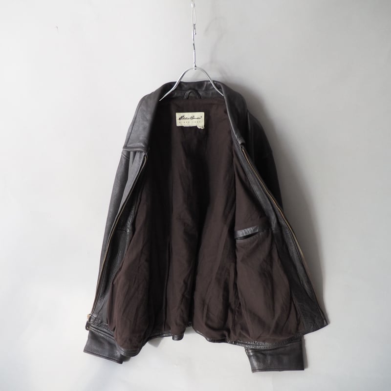 ジャケット・アウター 90s Eddie Bauer leather jacket blouson 中古・古着通販】Eddie Bauer (エディーバウアー) 90s レザー