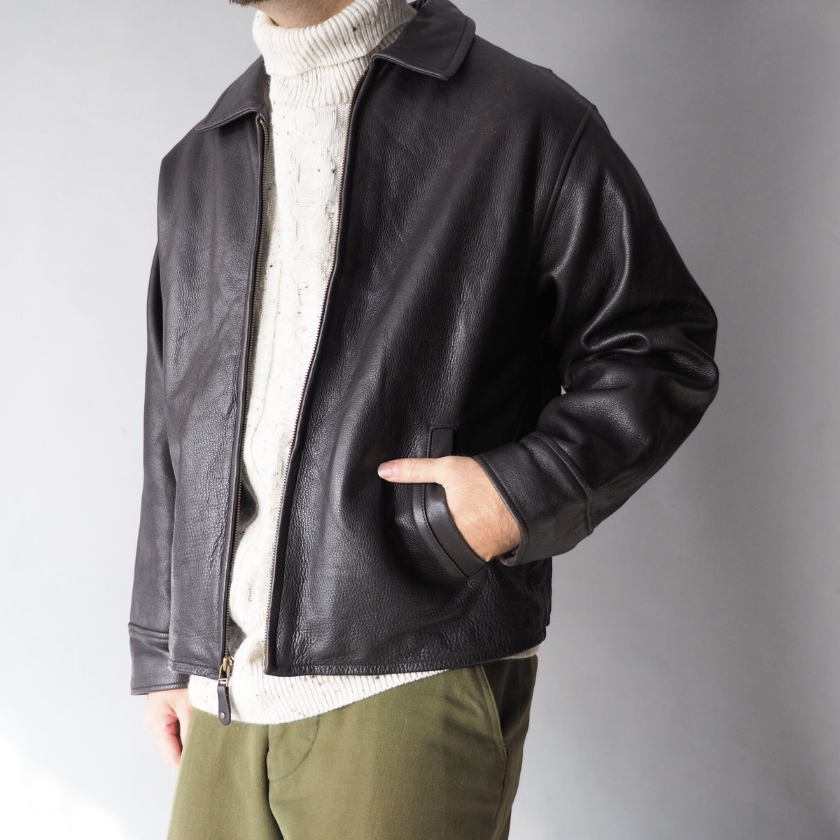 90s Eddie Bauer leather jacket/unisex | used se