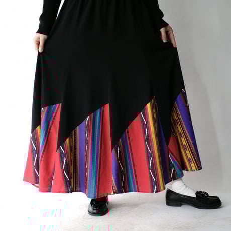 80's made in USA design long skirt