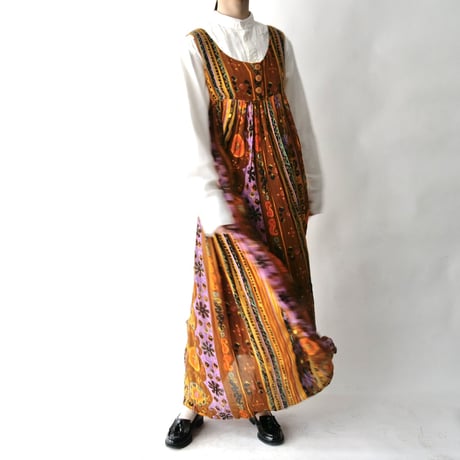 made in Nepal 100% rayon super volumy sleeveless dress
