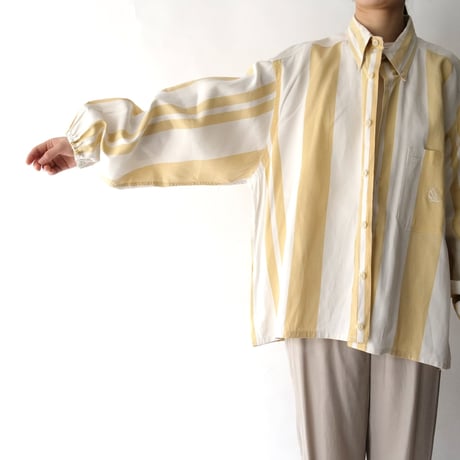 remake 90's "NAUTICA" stripe shirt/unisex