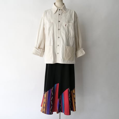 【 Original Remake】old Levi's 4 pockets soft denim shirt/unisex