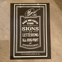 BACK AND FORTH STUDIO / Screen Printed Poster. 2016.