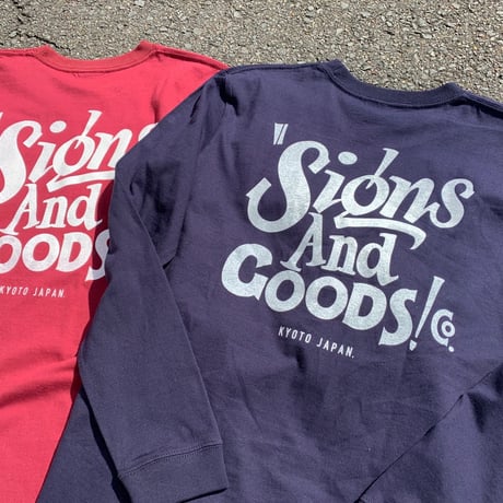SIGNS & GOODS! Co. LETTER LOGO LONG SLEEVE Tee.