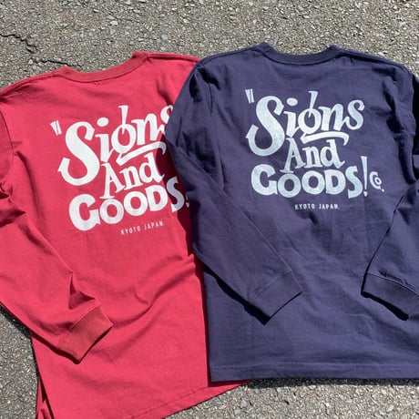 SIGNS & GOODS! Co. LETTER LOGO LONG SLEEVE Tee.