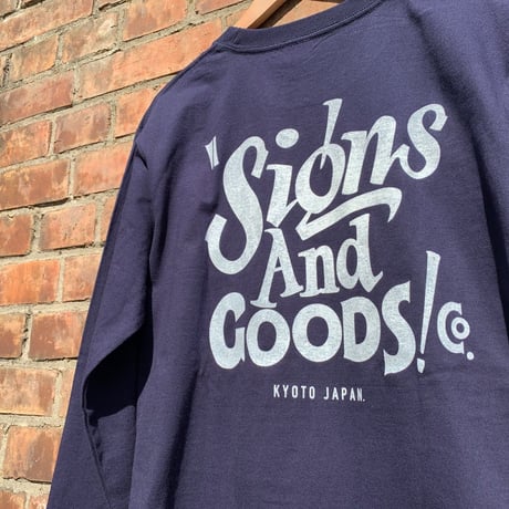 SIGNS & GOODS! Co. LETTER LOGO LONG SLEEVE Tee.