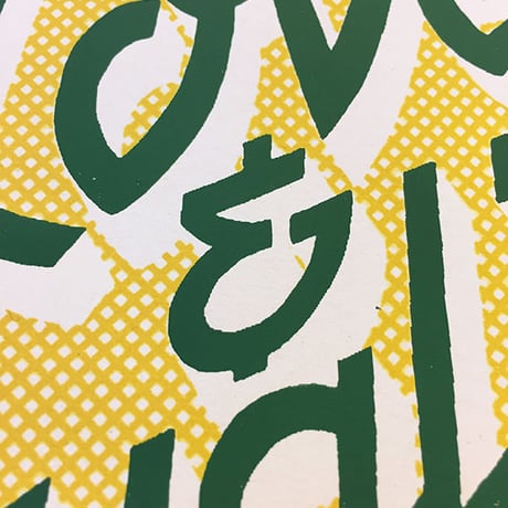 Shon Price/Original Screen Printed Poster : Love & Quality. 178 × 238.
