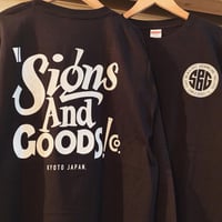 SIGNS & GOODS! Co. LETTER LOGO LONG SLEEVE Tee. / Black.