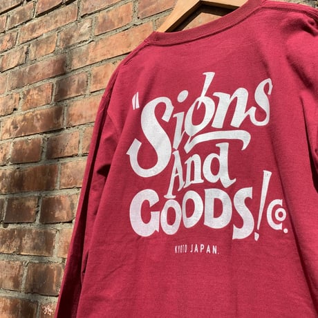 SIGNS & GOODS! Co. LETTER LOGO LONG SLEEVE Tee.