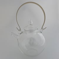 まんまるポット 1L 1000ml 4-5杯用　耐熱ガラス 真鍮 ティーポット ガラス工房 クラフト・ユー