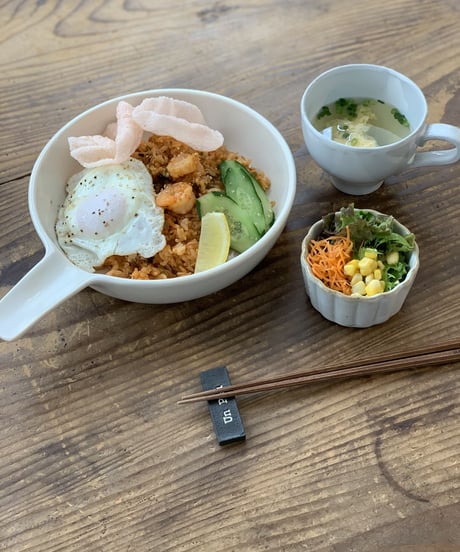 陶器のスキレット&羊毛フェルトスキレットカバーセット