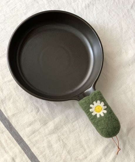 陶器のスキレット&羊毛フェルトスキレットカバーセット