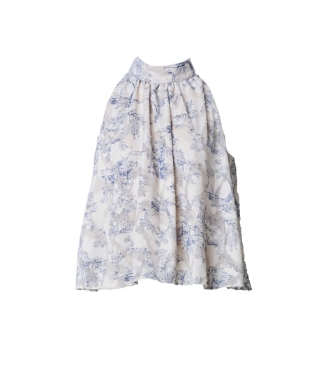 Fuji tops-Toile de Jouy-