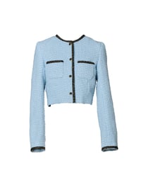tweed light blue jacket | naoho