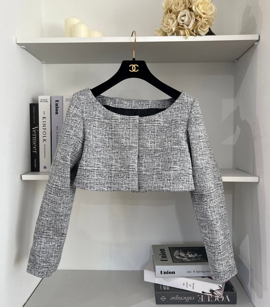 tweed lady compact jacket | naoho