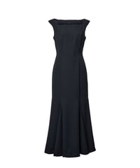 black ribbon dress